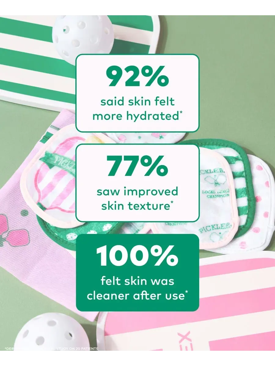 Набор Makeup Eraser — Многоразовых салфеток для снятия макияжа для игры в пиклбол (9 шт.) — изображение 6 из 12