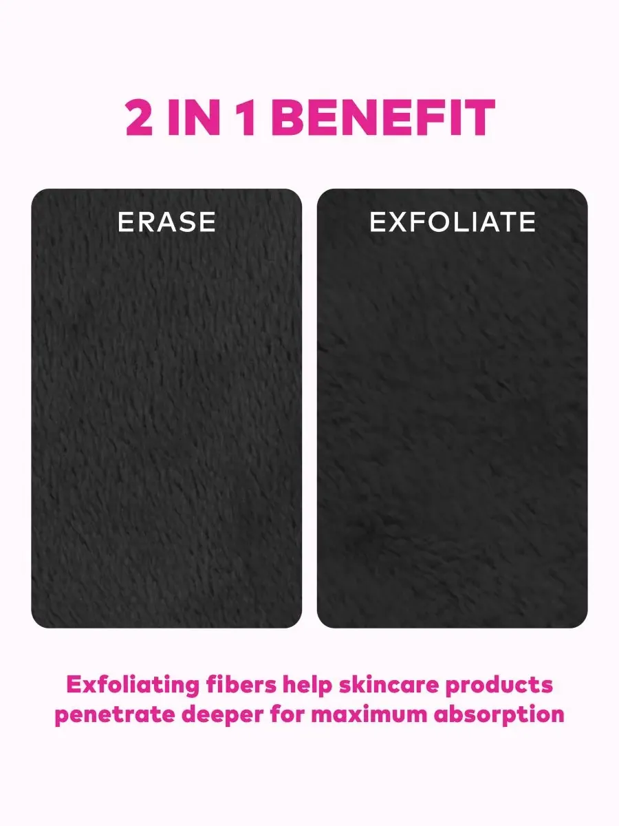 MakeUp Eraser Набор из 7 стильных черных салфеток для снятия макияжа — изображение 7 из 10