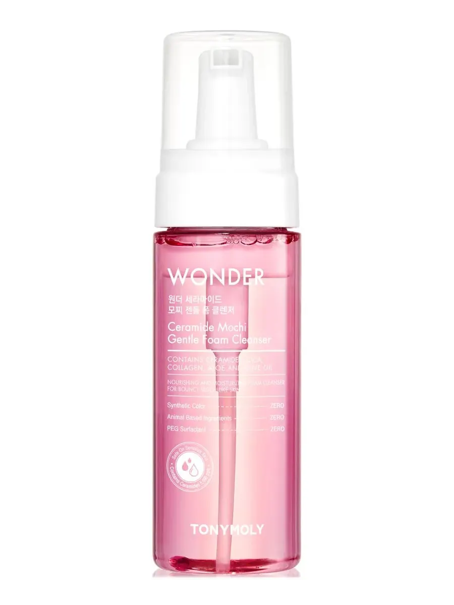 Гель для умывания TONYMOLY — Очищающая пенка Wonder Ceramide Mochi Gentle Foam Cleanser — изображение 2 из 4