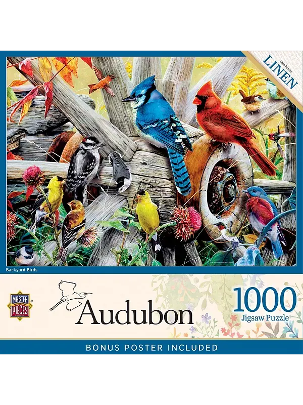 Шедевры Одюбона - Пазл из 1000 элементов "Птицы на заднем дворе" Masterpieces Puzzles