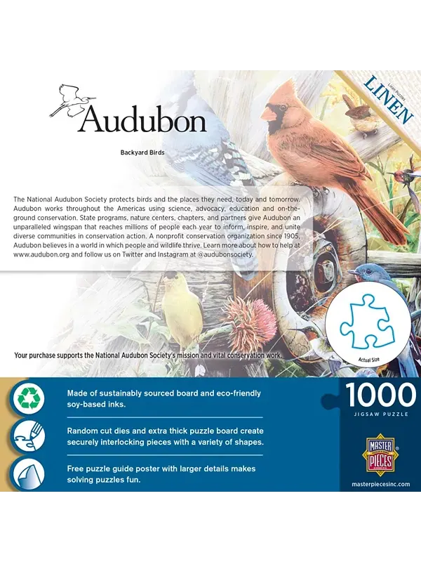 Шедевры Одюбона - Пазл из 1000 элементов "Птицы на заднем дворе" Masterpieces Puzzles — изображение 3 из 3