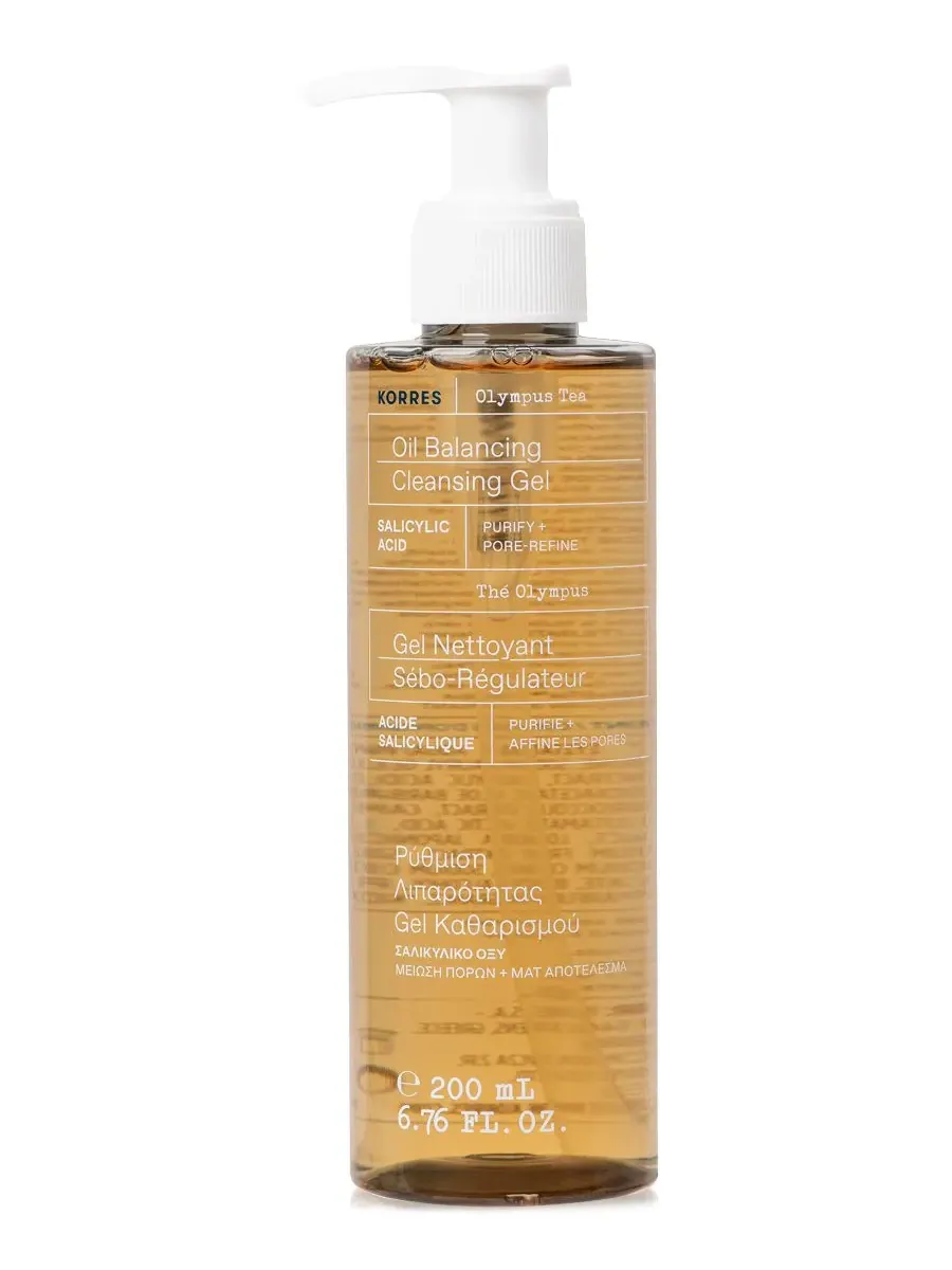 Гель для умывания Korres — Очищающий гель Olympus Tea Oil Balancing Cleansing Gel — мульти