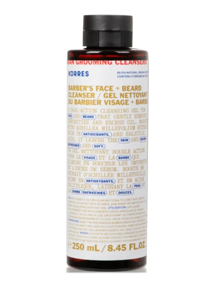 Гель для умывания Korres — Очищающее средство для лица и бороды Athenian Grooming Barber's — мульти