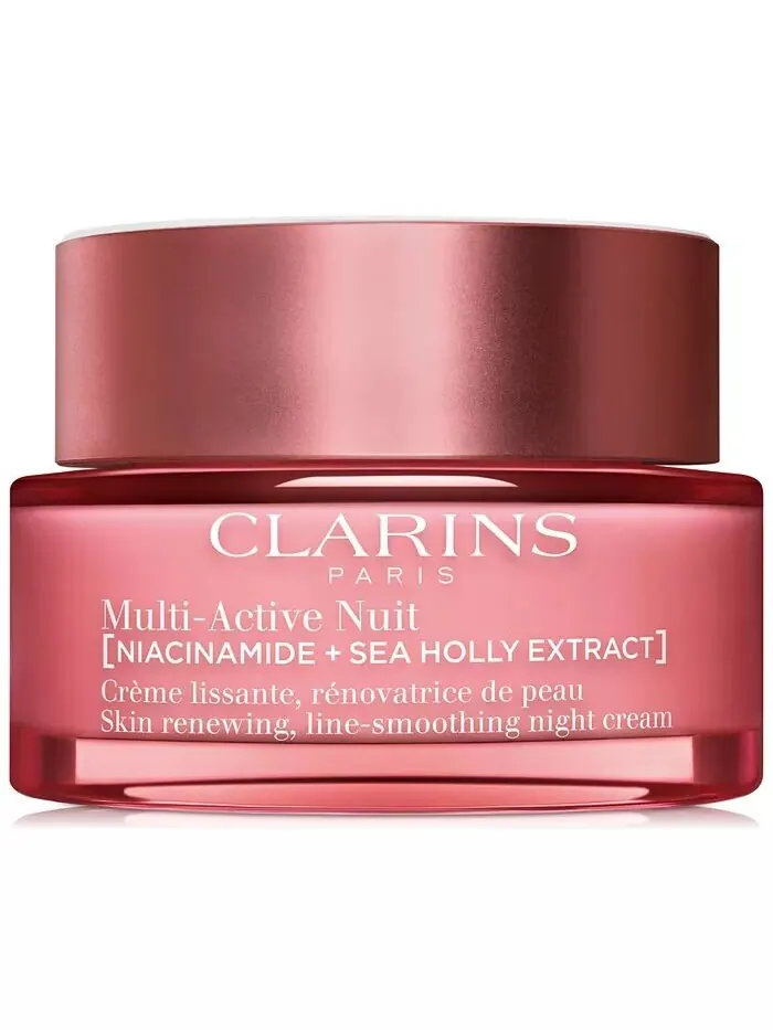 Крем для лица Clarins — Мультиактивный ночной увлажняющий для морщин, пор и сияния с ниацинамидом —