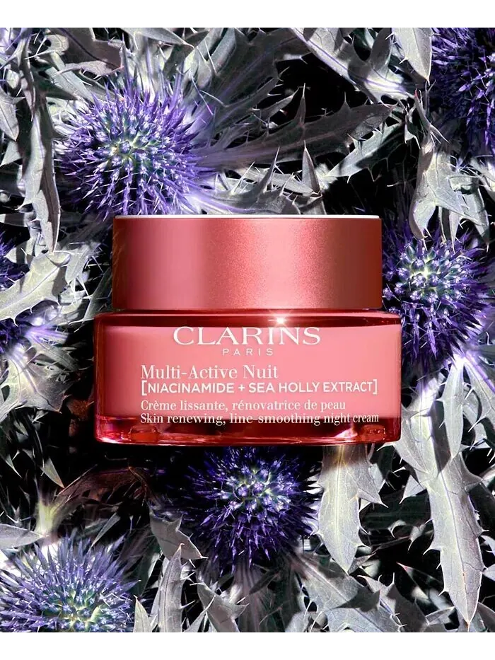 Крем для лица Clarins — Мультиактивный ночной увлажняющий для морщин, пор и сияния с ниацинамидом — — изображение 3 из 9