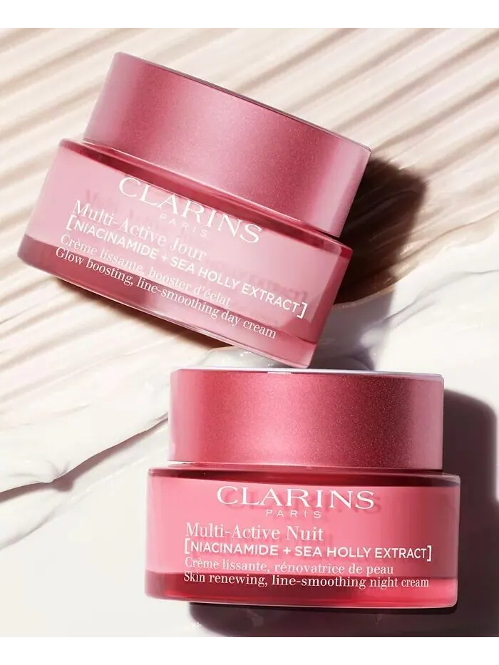 Крем для лица Clarins — Мультиактивный ночной увлажняющий для морщин, пор и сияния с ниацинамидом — — изображение 4 из 9