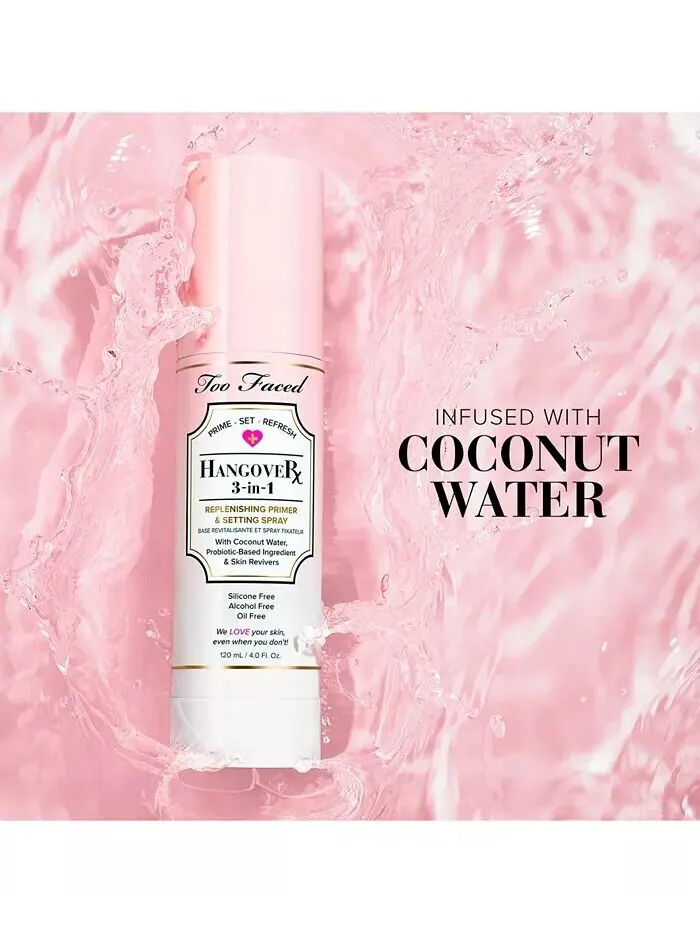 Восстанавливающий праймер и закрепляющий спрей Hangover 3-в-1 Too Faced, цвет Hangover Spray — изображение 2 из 3