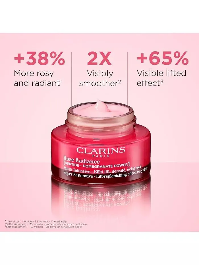 Эссенция Clarins — Супервосстанавливающий увлажняющий с пептидом Rose Radiance — изображение 2 из 11