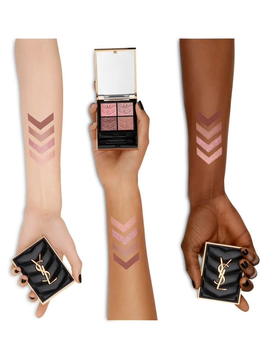 Мини-клатч для теней Couture Yves Saint Laurent, цвет 400 babylone roses - cool rosy — изображение 2 из 8