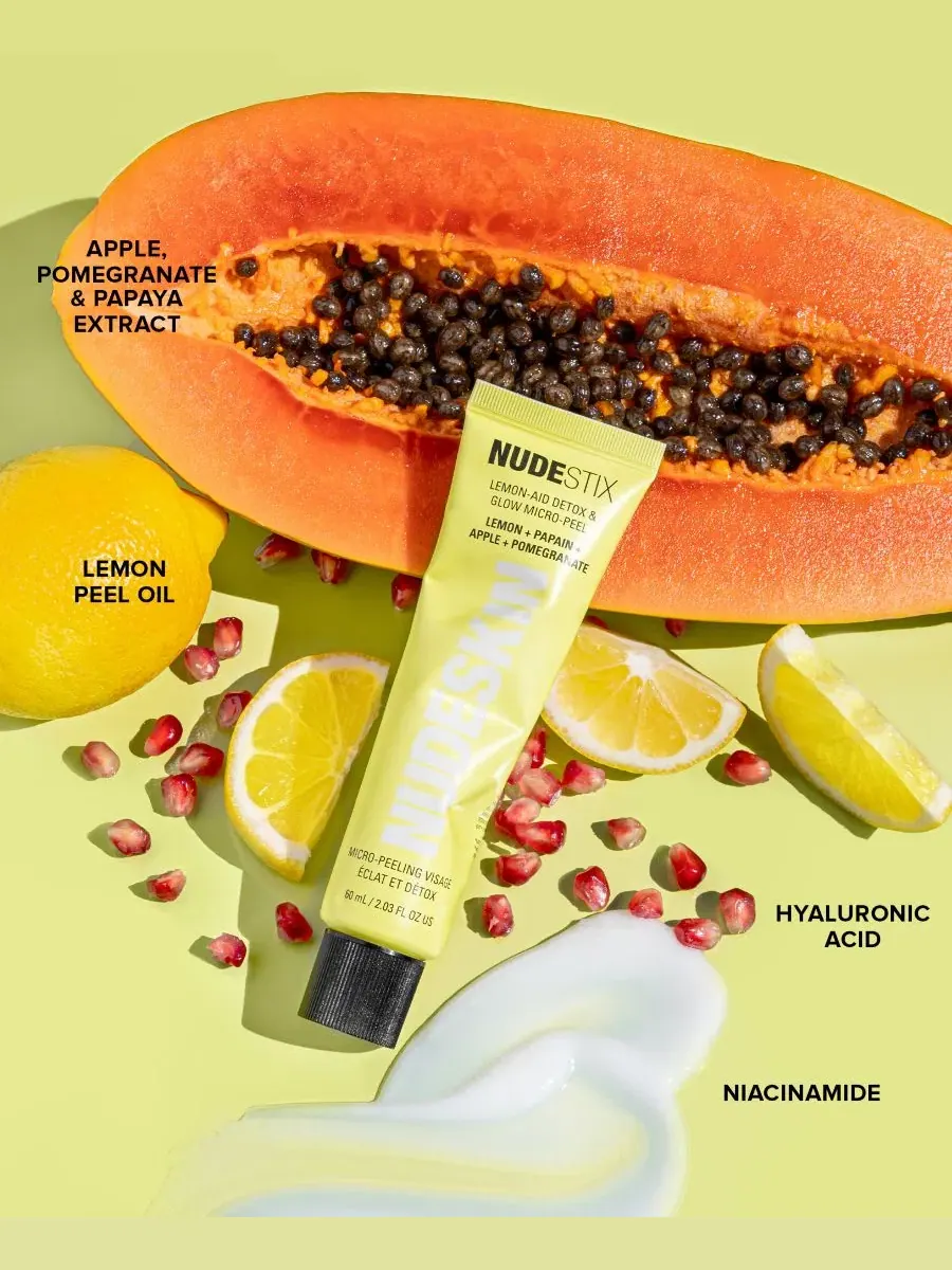 Пилинг-маска для лица Nudeskin Lemon-Aid Detox & Glow Micro-Peel, 60 мл NUDESTIX — изображение 6 из 10