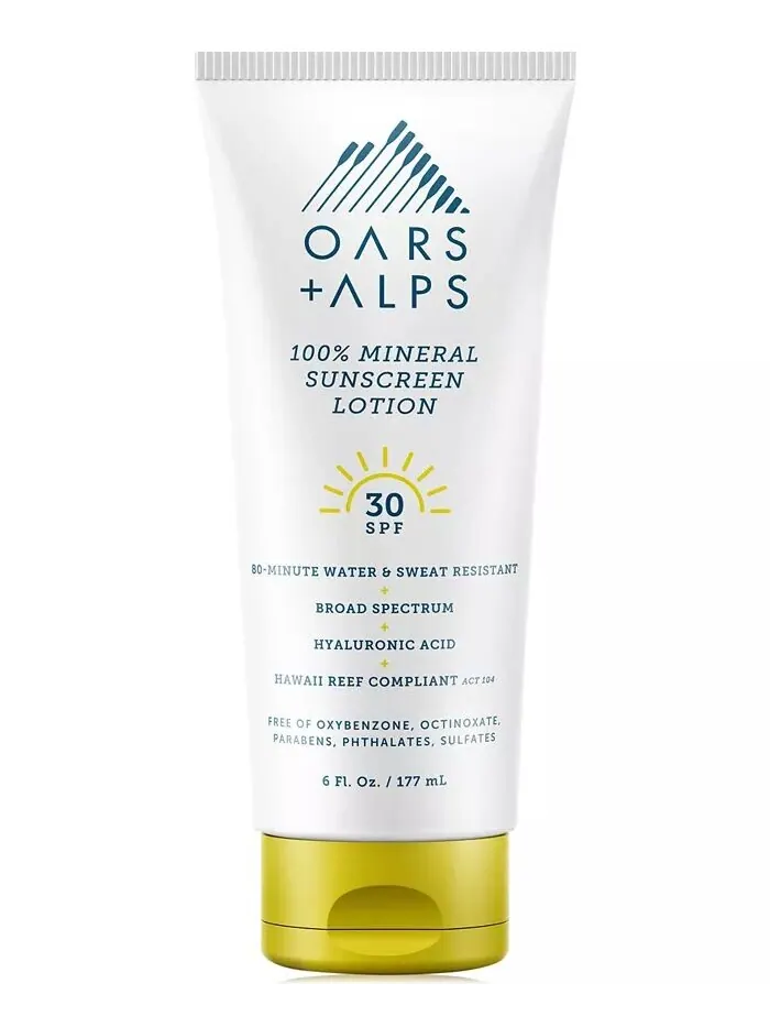 100% минеральный солнцезащитный лосьон SPF 30 Oars + Alps