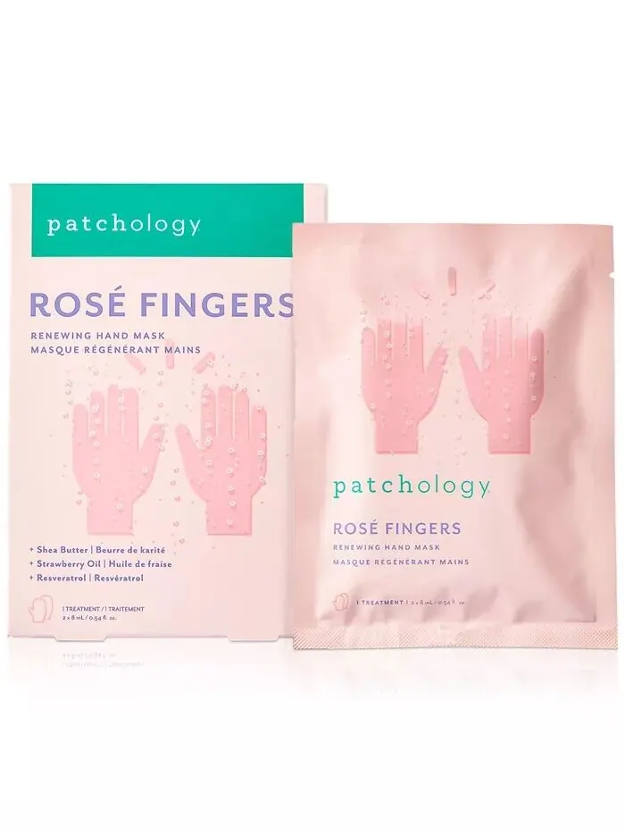 Обновляющая маска для рук Rosé Fingers Patchology