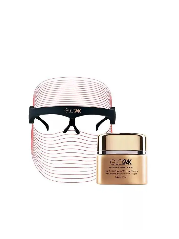 Маска для лица Glo24K — Цветная светодиодная косметическая + дневной