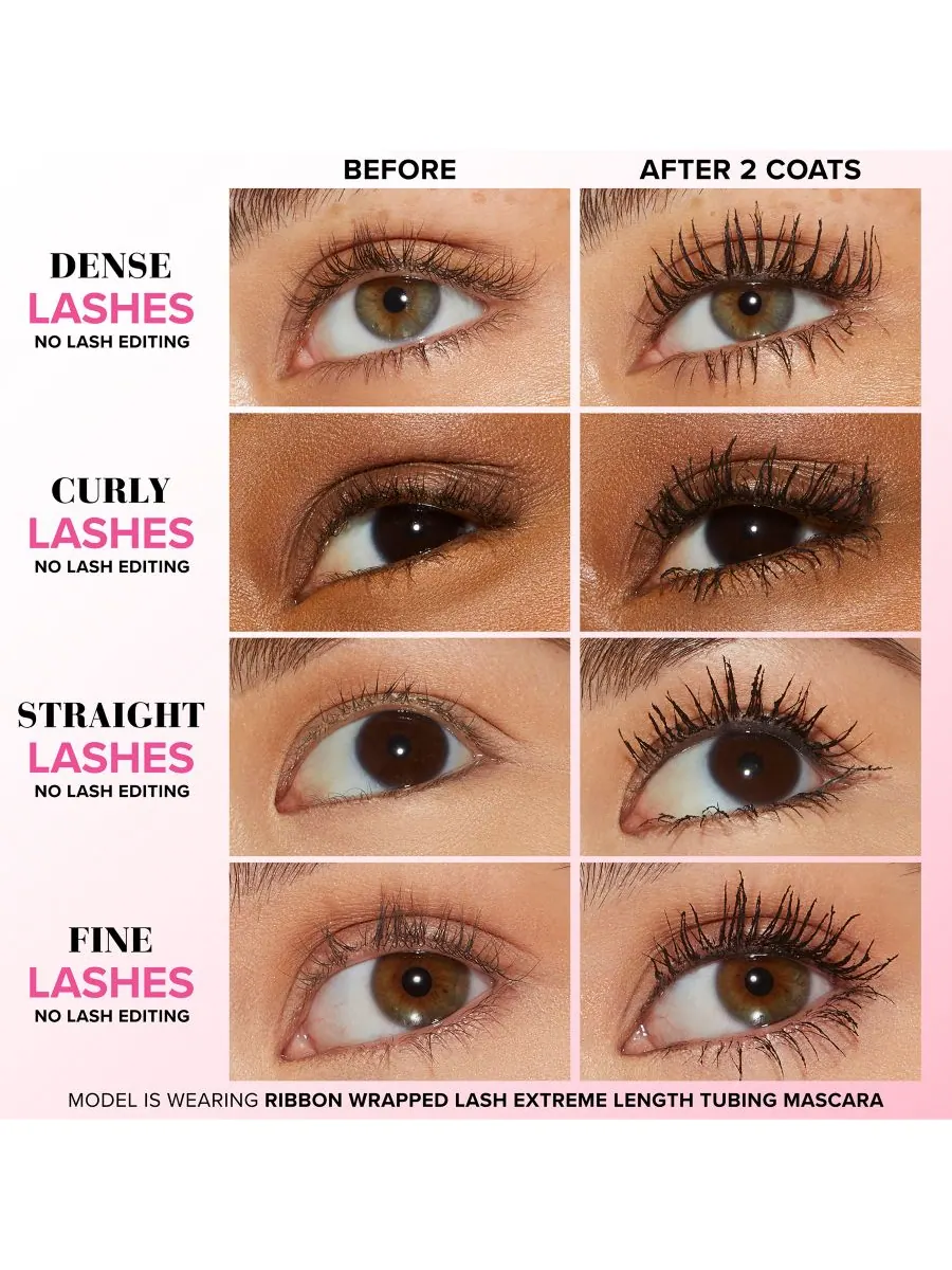 Тушь для ресниц Ribbon Wrapped Lash Tubing Mascara Too Faced, цвет extreme length tubing mascara — изображение 4 из 10