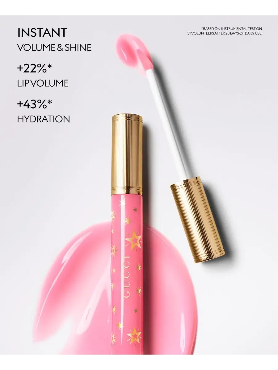 Gloss à Lèvres Увлажняющий и придающий объем губ блеск Gucci, 314 - Sadie Coral — изображение 7 из 9