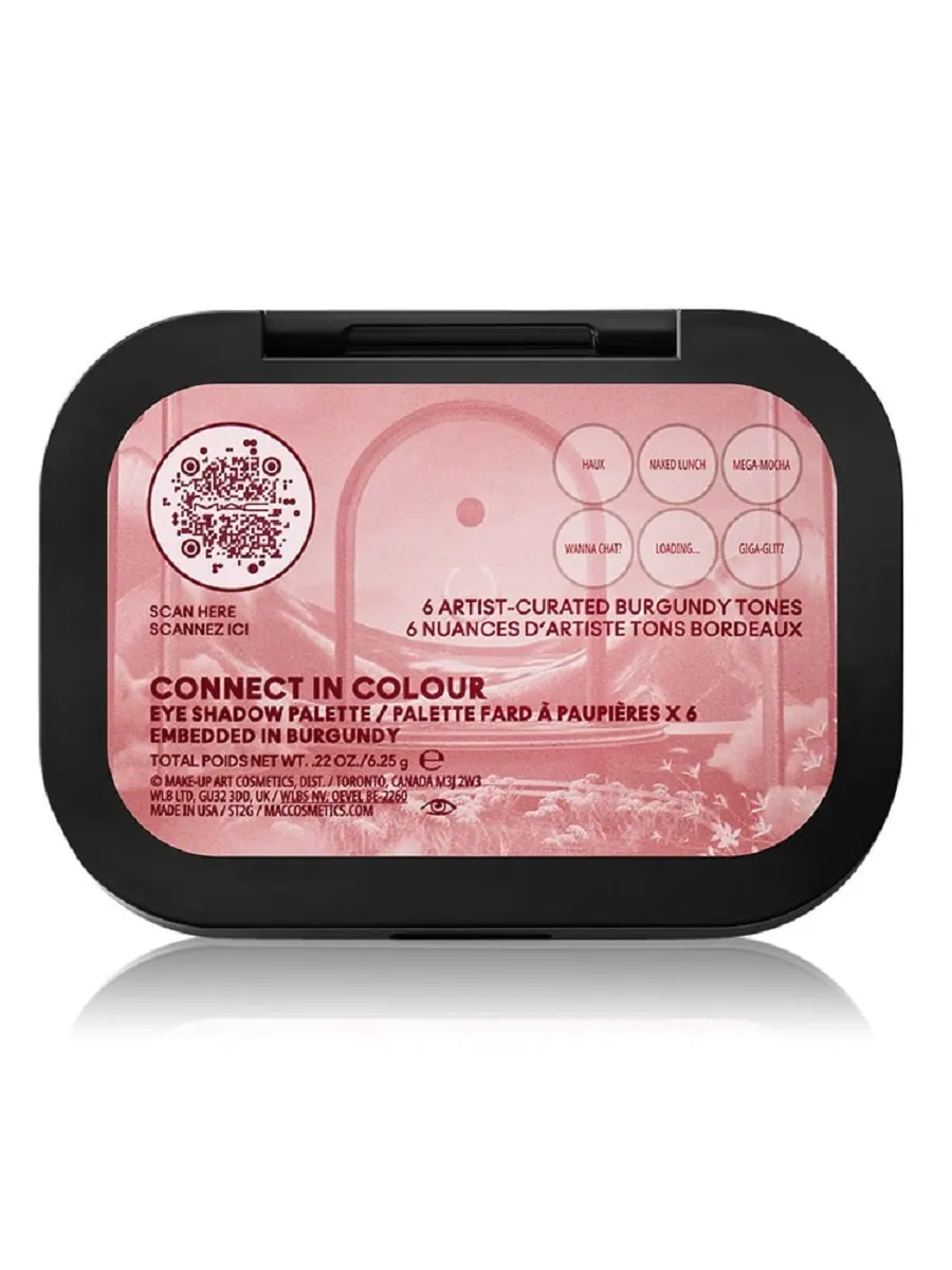 Палитра теней для век MAC Connect In Colour x6 оттенков, embedded in burgundy, 6.25 г — изображение 3 из 6