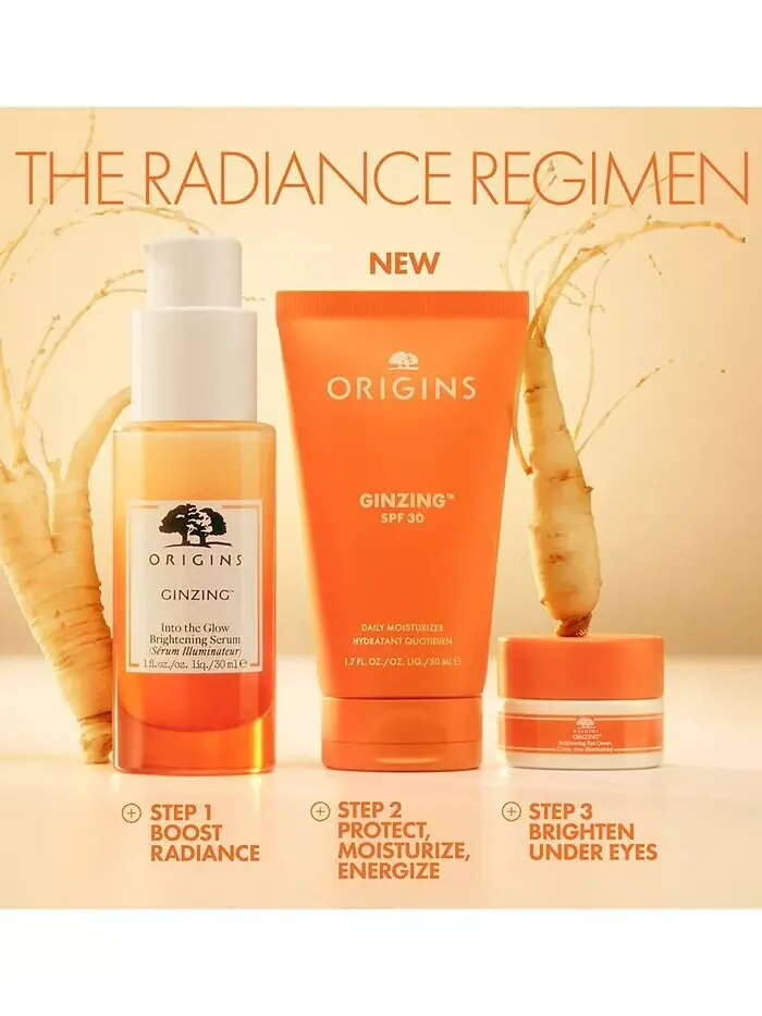 Ginzing Daily Moisturizer Солнцезащитный крем SPF 30, 1,7 унции Origins — изображение 4 из 7