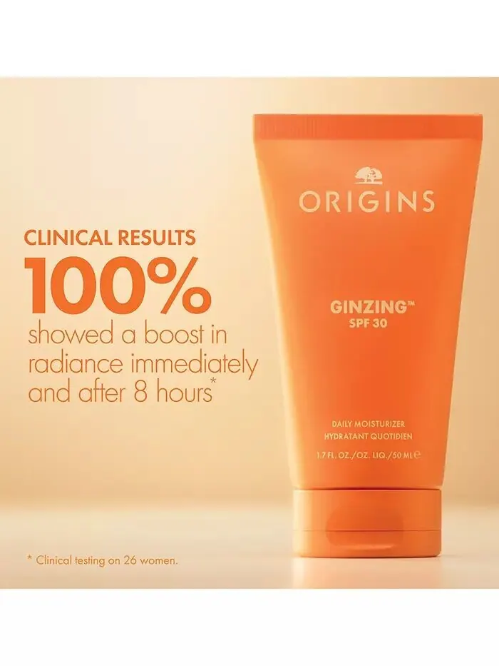 Ginzing Daily Moisturizer Солнцезащитный крем SPF 30, 1,7 унции Origins — изображение 5 из 7