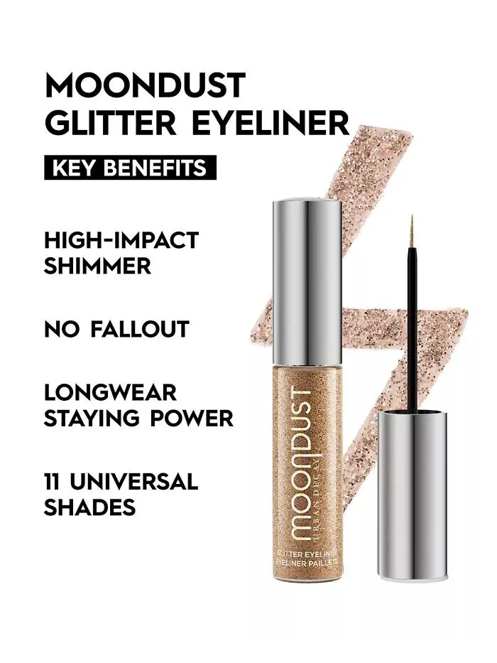 Подводка для глаз с блестками Moondust Urban Decay, цвет Space Cowboy — изображение 7 из 8