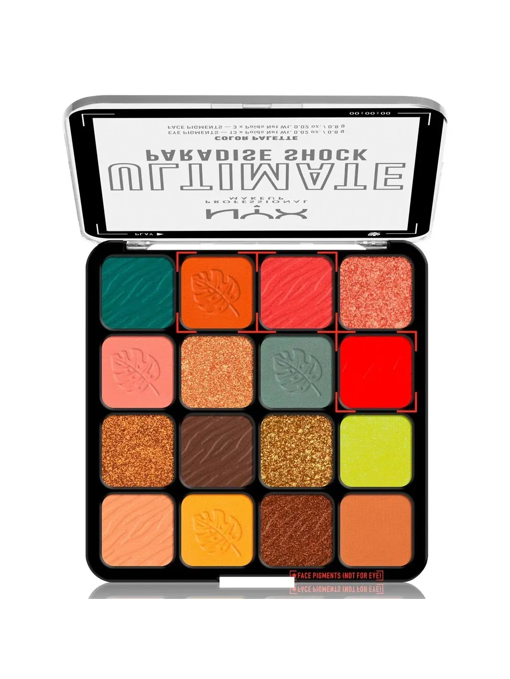 Палетка теней для век NYX Professional Makeup Ultimate: Paradise Shock — изображение 2 из 4