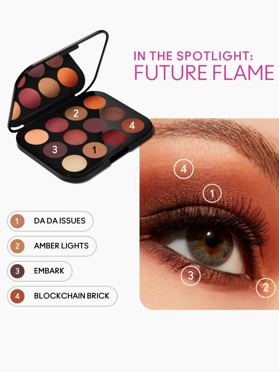 Палитра теней для век Connect In Colour Eye Shadow Palette - Future Flame Mac — изображение 2 из 8