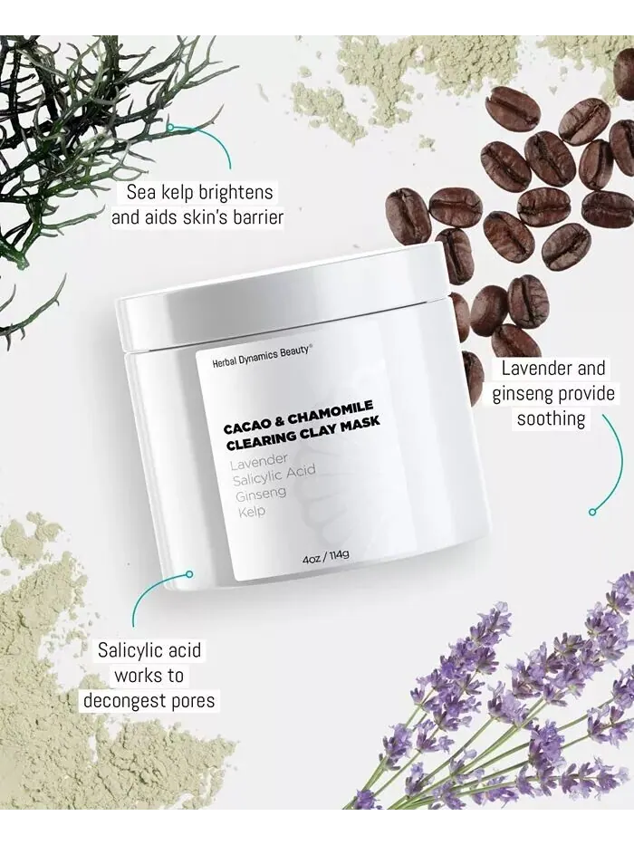 Маска для лица Herbal Dynamics Beauty — С очищающей глиной какао и ромашки — изображение 2 из 4