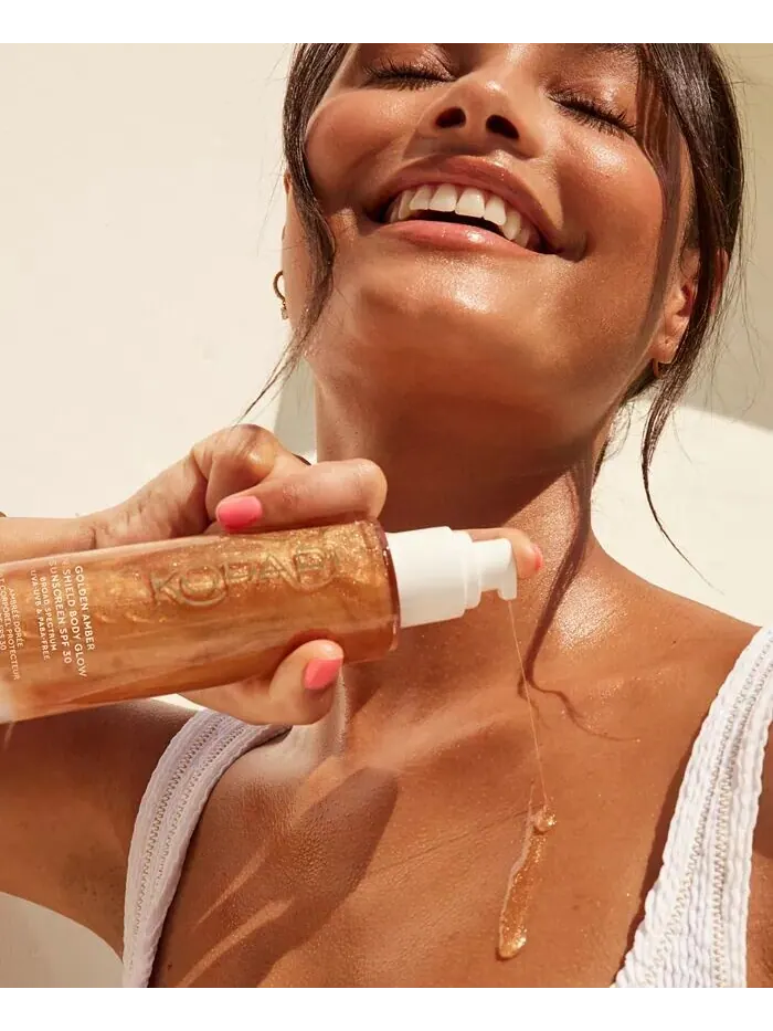 Солнцезащитный крем Golden Amber Sun Shield Body Glow SPF 30, 5 унций Kopari Beauty — изображение 4 из 8