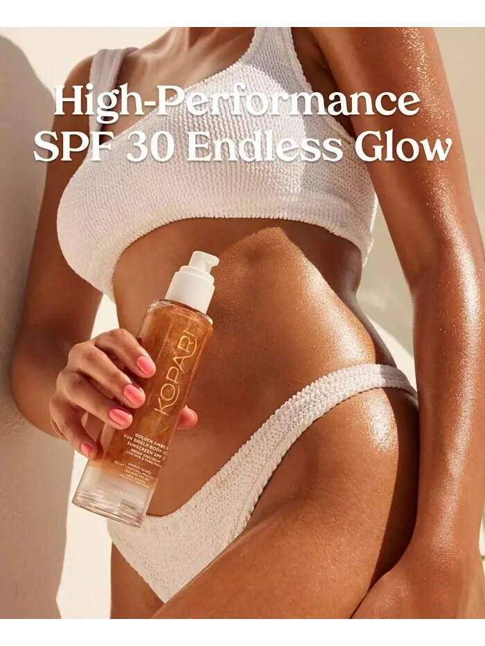 Солнцезащитный крем Golden Amber Sun Shield Body Glow SPF 30, 5 унций Kopari Beauty — изображение 5 из 8
