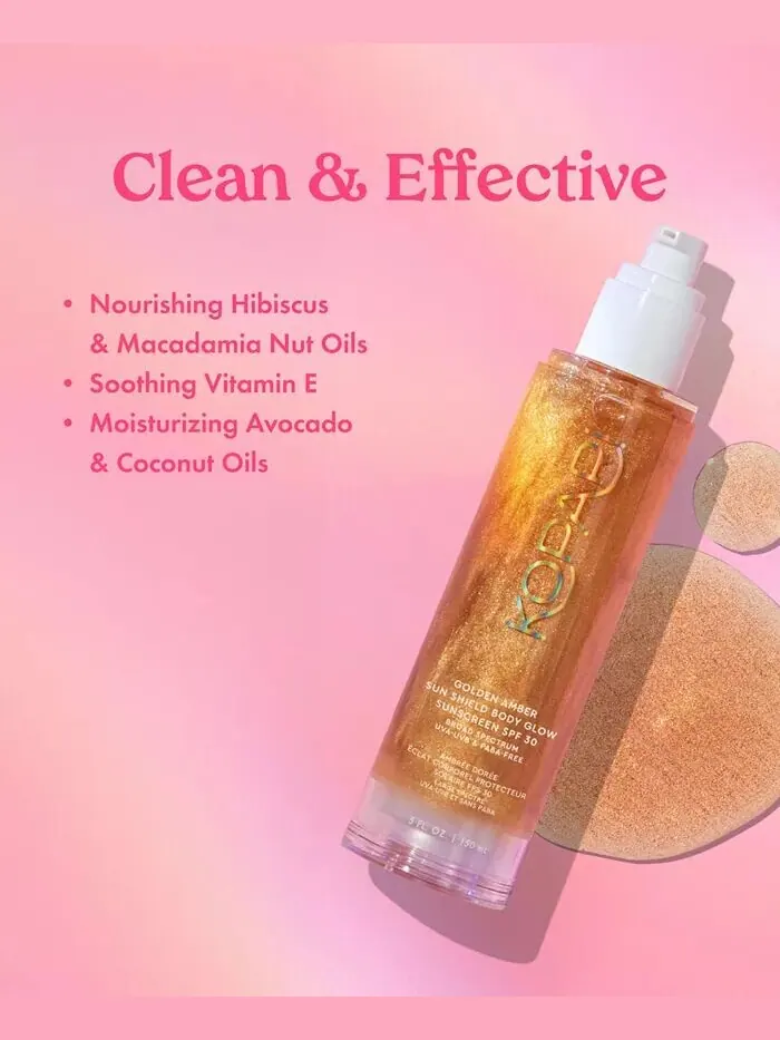 Солнцезащитный крем Golden Amber Sun Shield Body Glow SPF 30, 5 унций Kopari Beauty — изображение 7 из 8