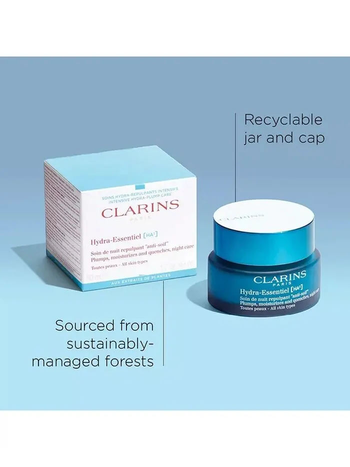Крем для лица Clarins — Ночной увлажняющий Hydra-Essentiel с двойной гиалуроновой кислотой — изображение 7 из 9