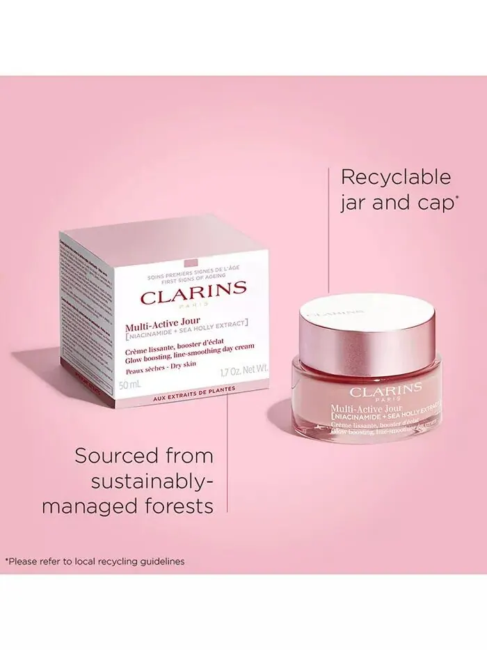 Крем для лица Clarins — Мультиактивный дневной увлажняющий для морщин, пор и сияния с ниацинамидом — изображение 8 из 10