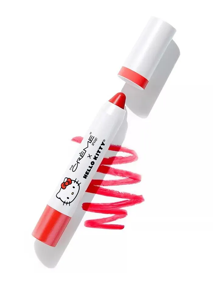 Увлажняющий бальзам для губ с оттенком Hello Kitty The Crème Shop, цвет Peach Pout — без цвета