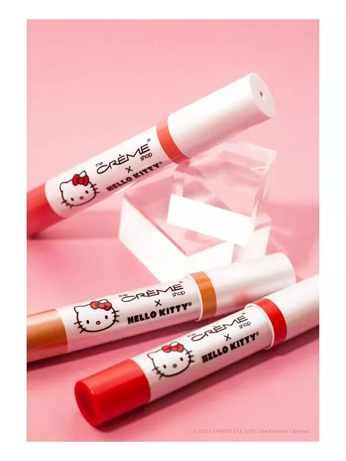Увлажняющий бальзам для губ с оттенком Hello Kitty The Crème Shop, цвет Peach Pout — изображение 3 из 5