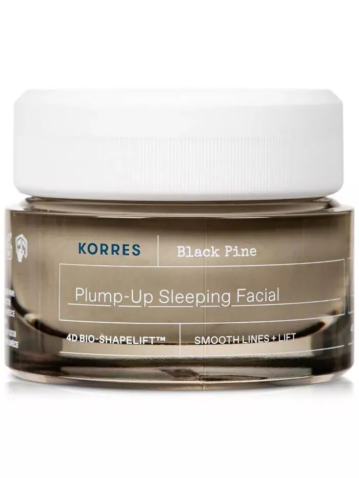 Крем для лица Korres — Средство для ухода за лицом для сна Black Pine Plump-Up