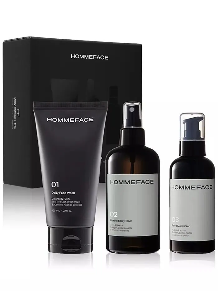 Мужской трехэтапный ежедневный набор по уходу за кожей Hommeface