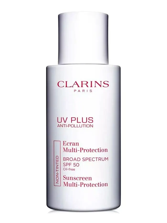 Антиоксидантный солнцезащитный крем для лица UV Plus Anti-Pollution SPF 50, 1,7 унции Clarins — изображение 4 из 7