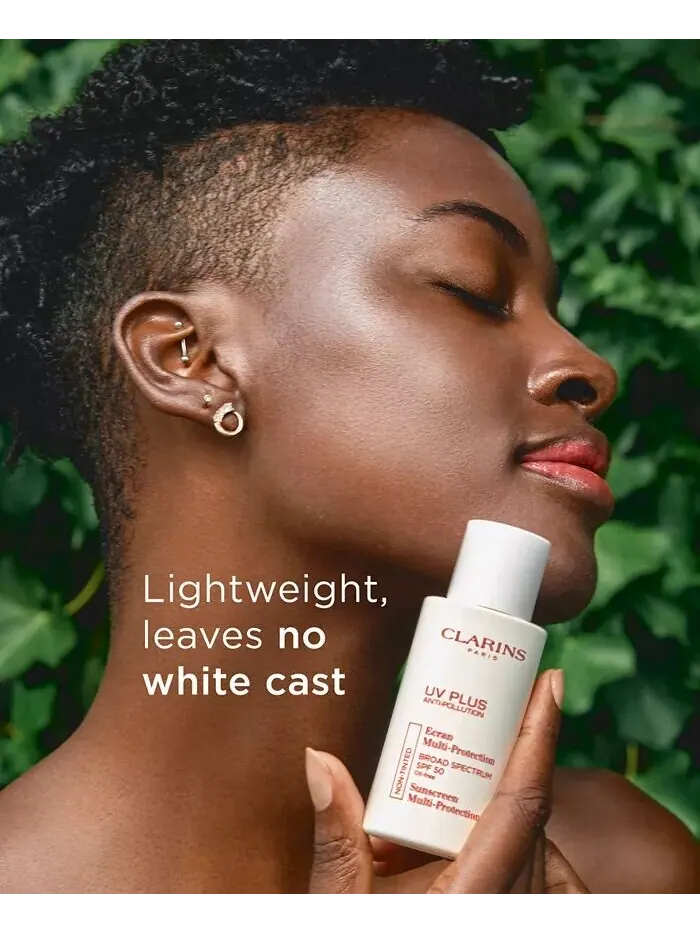 Антиоксидантный солнцезащитный крем для лица UV Plus Anti-Pollution SPF 50, 1,7 унции Clarins — изображение 6 из 7
