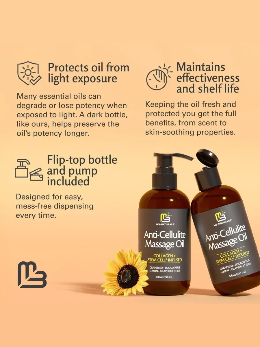 Массажное масло против целлюлита M3, грейпфрут и лимон | 227 мл M3 Naturals, Open Miscellaneous — изображение 4 из 10