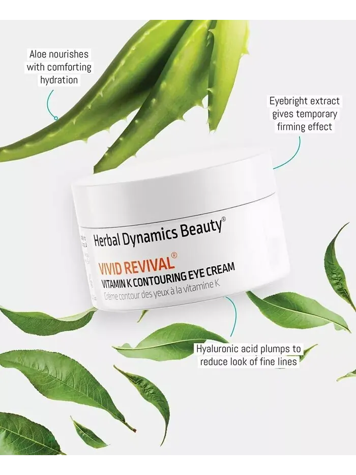 Осветляющий крем для век с витамином К и зеленым чаем Herbal Dynamics Beauty — изображение 4 из 6