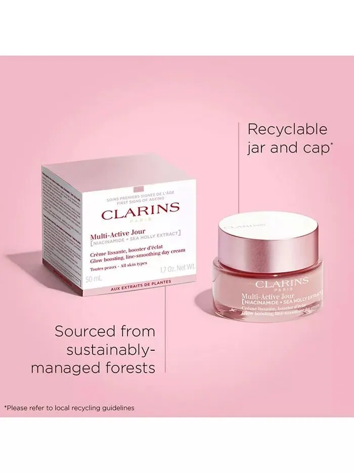Крем для лица Clarins — Мультиактивный дневной увлажняющий для морщин, пор и сияния с ниацинамидом — изображение 8 из 10