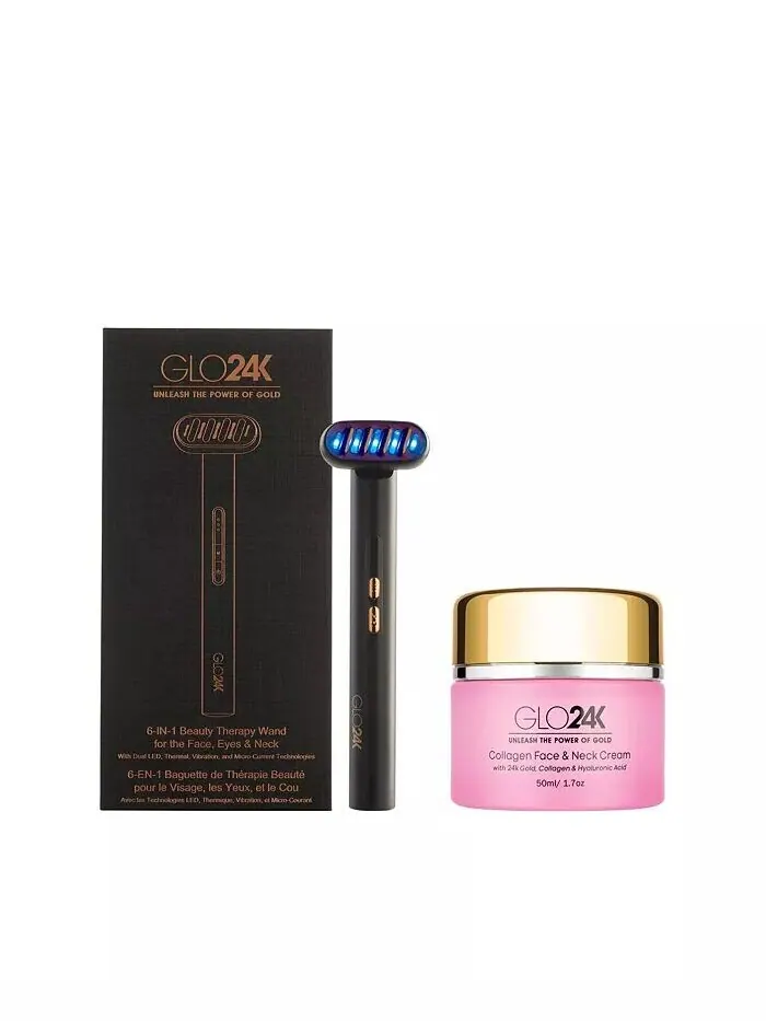 Крем для лица Glo24K — Косметическая палочка -в-1 для лица, глаз и шеи и с коллагеном 24К