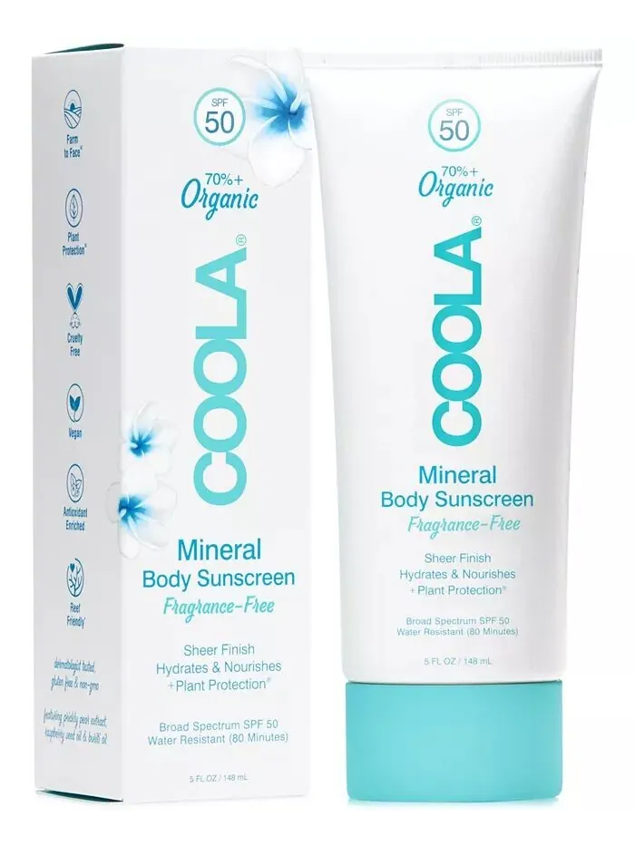 Минеральный солнцезащитный крем для тела без отдушек SPF 50, 5 унций Coola