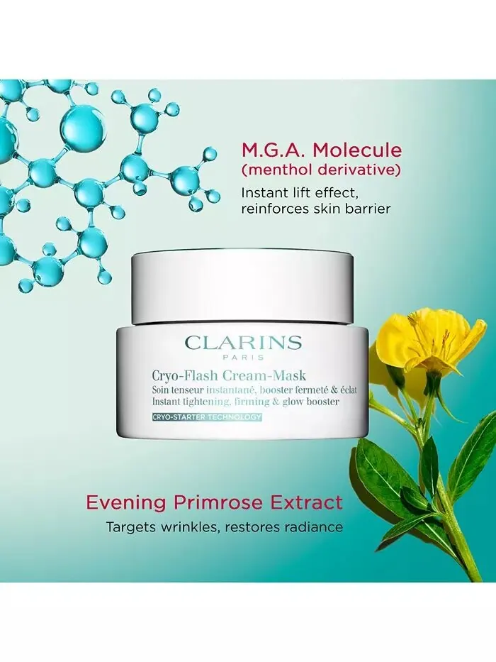 Маска для лица Clarins — Cryo-Flash с мгновенным лифтинговым эффектом и сиянием — изображение 2 из 11
