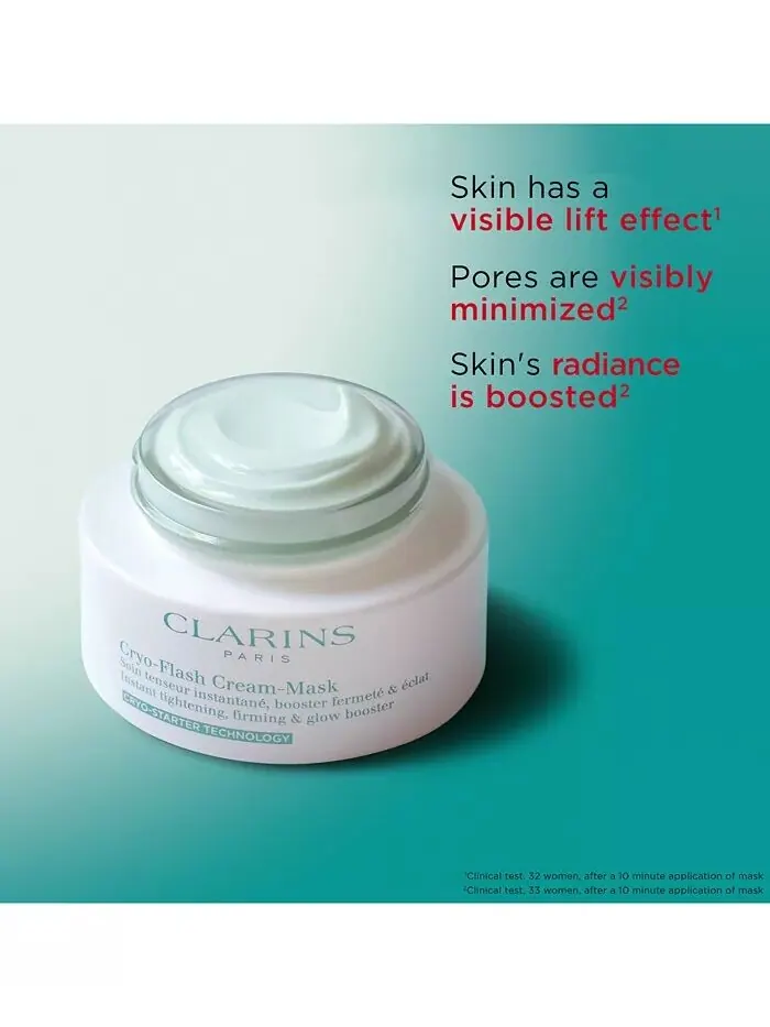 Маска для лица Clarins — Cryo-Flash с мгновенным лифтинговым эффектом и сиянием — изображение 6 из 11