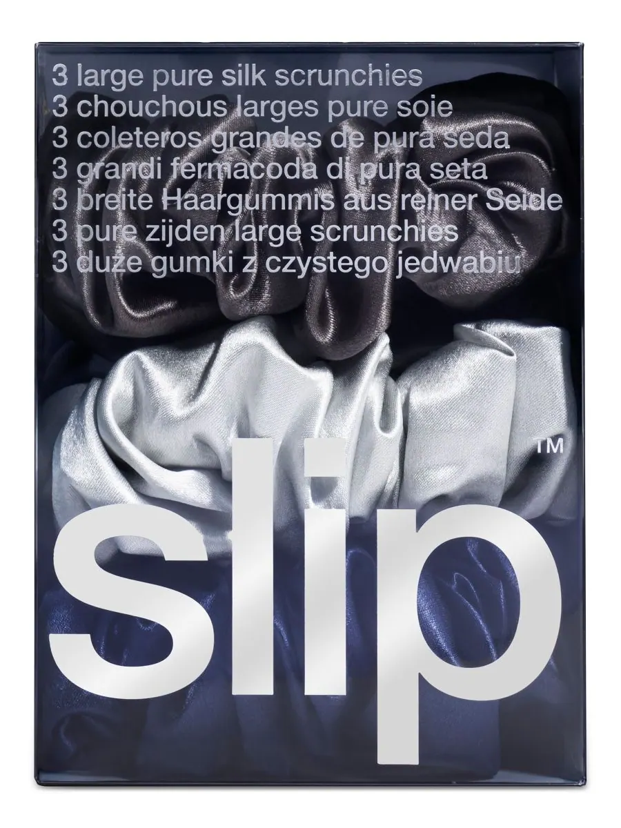 Набор из 3 больших резинок для волос из чистого шелка Slip, цвет belleflower — изображение 8 из 10