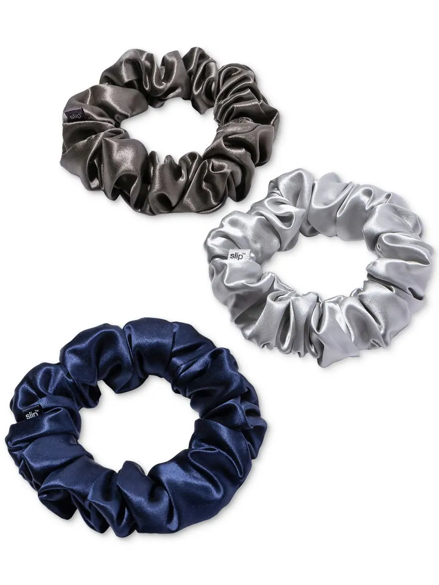 Набор из 3 больших резинок для волос из чистого шелка Slip, цвет belleflower — изображение 10 из 10