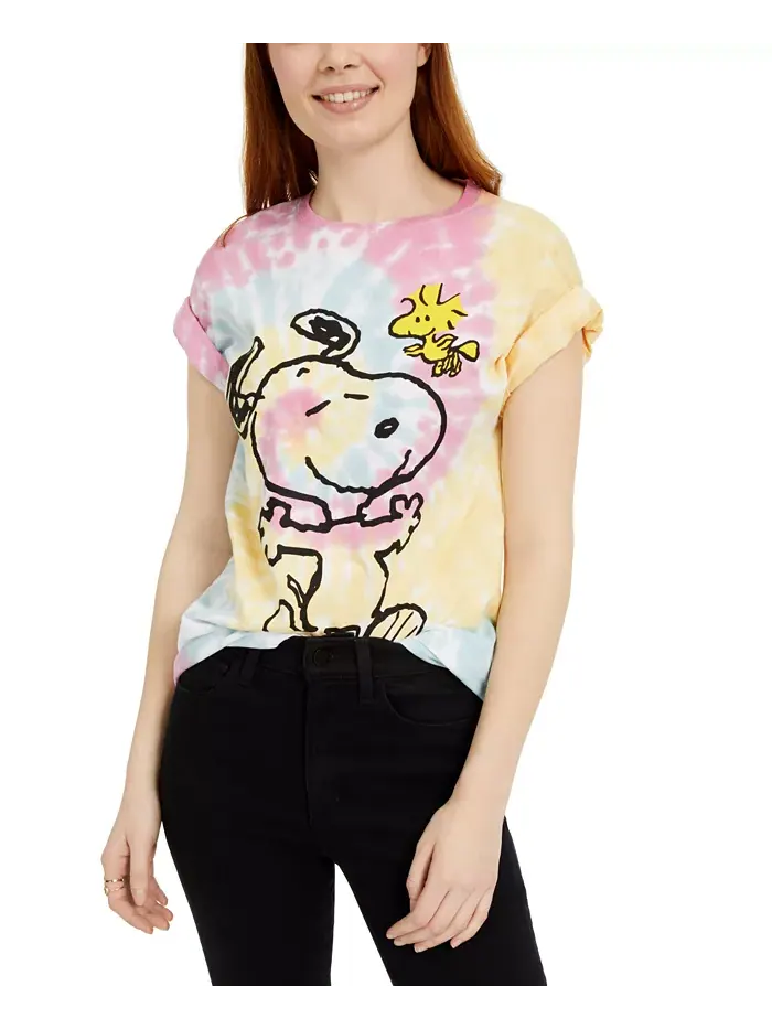 Футболка с принтом Snoopy и Woodstock для подростков Peanuts — мульти