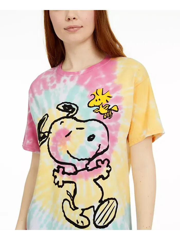 Футболка с принтом Snoopy и Woodstock для подростков Peanuts — изображение 3 из 3, мульти