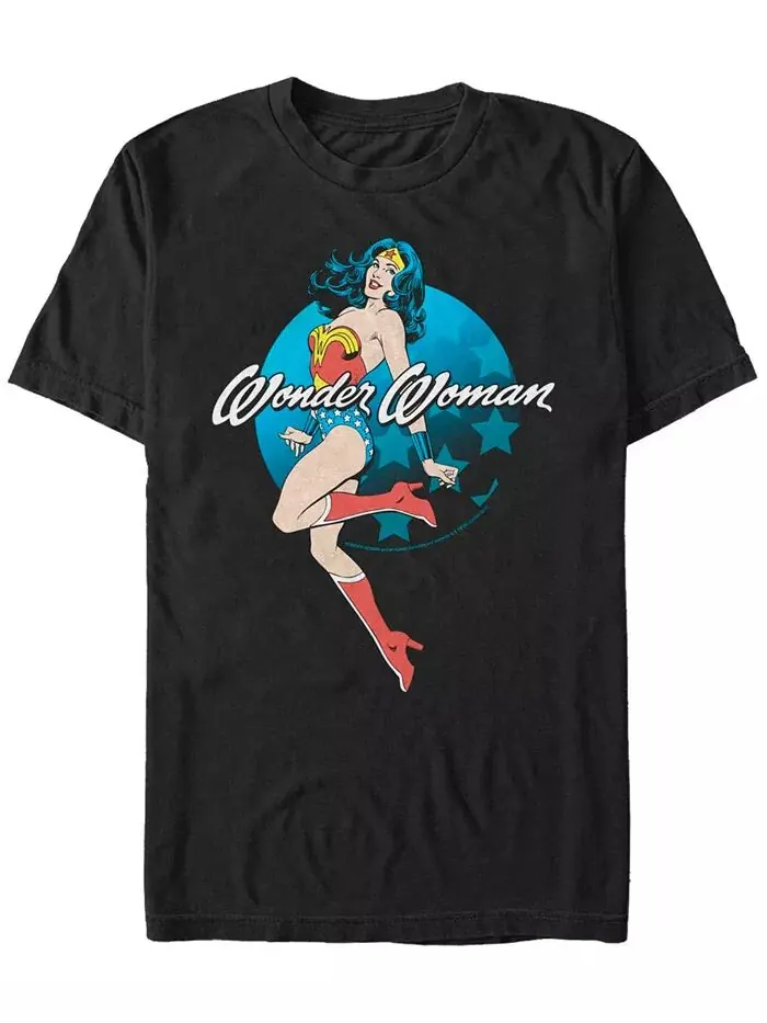 Футболка мужская Wonder Woman Wonder About с коротким рукавом Fifth Sun — черный