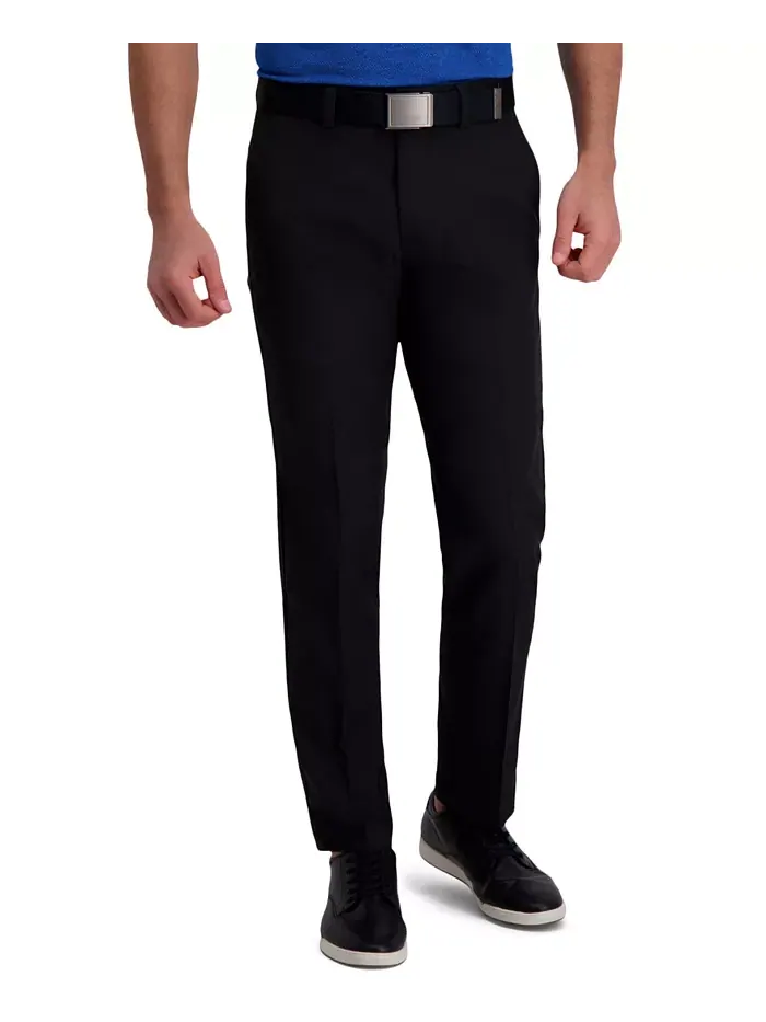 Классические брюки Cool Right Performance Flex Straight Fit с плоской передней частью Haggar — изображение 1 из 7, черный
